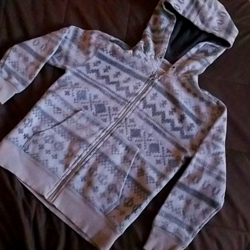 Kids Hooded Zip Up Sweater
